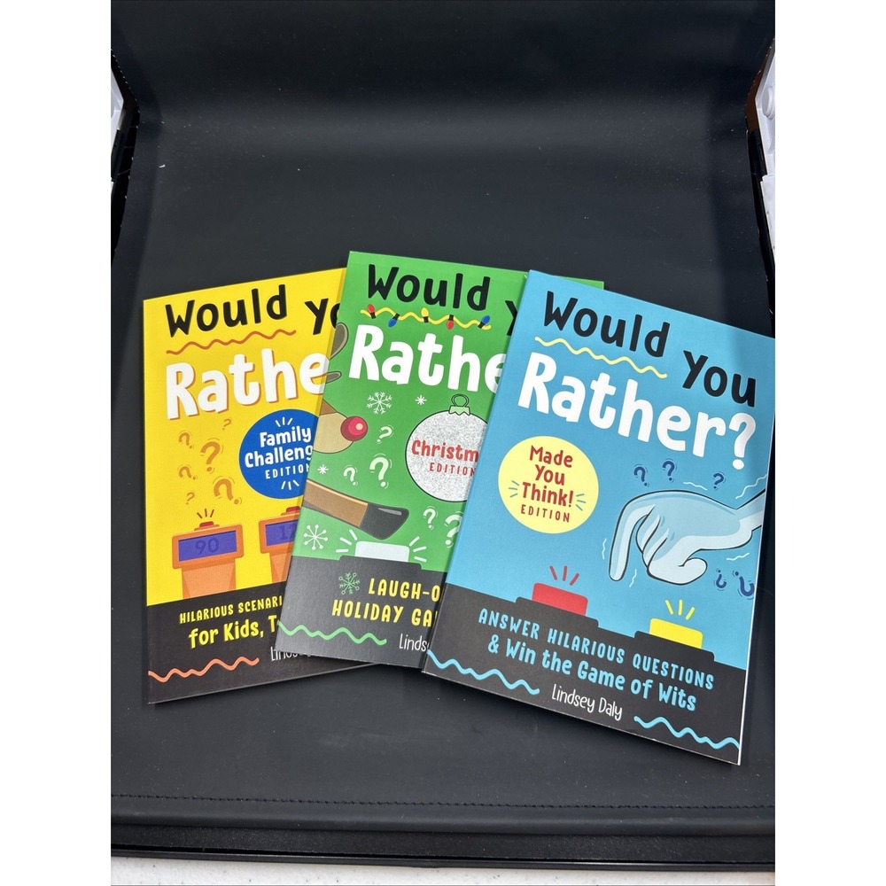 Would You Rather Book Lot Of 3 - Made You‎ think, Christmas, Family Challenge